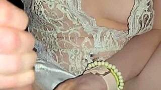 Milf Jerks Cock and Licks Every Drop