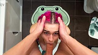 she gets stuck in the washing machine and they use a detailed rescue method