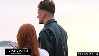 Redhead Rides Massive Cock