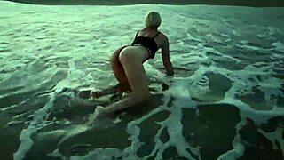Blonde Shows Tits And Sucks Cock On Public Beach