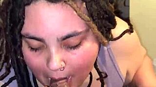 feeling that monster cock harden in my mouth while sucking