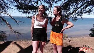 Plump MILFs Arianna and Angelina take it hard in anal threesome!