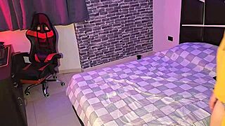 Little brother fills sister's vagina with milk in homemade student skirt scene