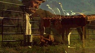 Brooke Ballentyne rides to creampie in chaps