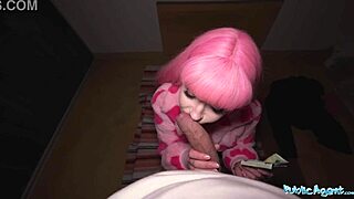 public agent removes chastity belt for creampie