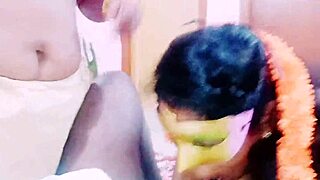 Desi family threesome featuring wife, husband, and aunt in telugu