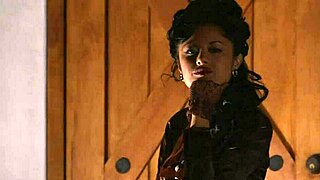 Brooke Ballentyne rides to creampie in chaps