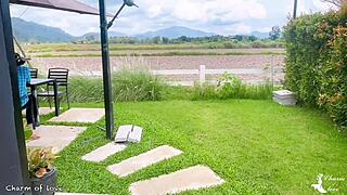 The Gardener and the Beautiful Lady in the Garden