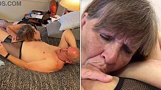 deep throating mature granny carmen loves sucking cock up close