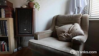 jay elles uses vibrator on her hairy pussy