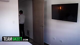 Big titty colombian stepsister moans from big dick fucking