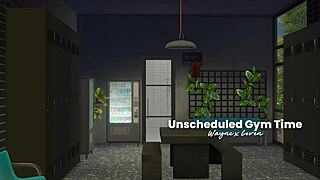 in this 3d hentai, unscheduled gym time turns into naughty shower sex with celebrities