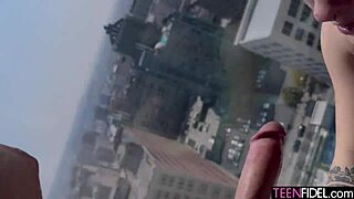 Brunette Teen Imani Valor Gags on Cock in Choking Deepthroat