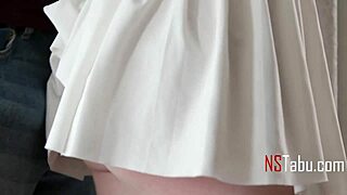 Petite Redhead Teen In Miniskirt Allows Easy Pussy Access