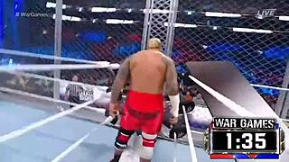 Masculine wargames in survivor series 2022 featuring intense wrestling matches.