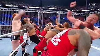 Masculine wargames in survivor series 2022 featuring intense wrestling matches.