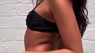 Boutinela Black Bikini Compilation in Night Club