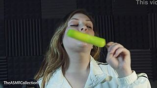 slobbery wet popsicle sucking asmr with mouth sounds by mia