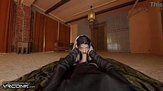 vr conk brunette chani in uniform rides atreides in dune cosplay parody pt 3