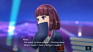 Check out this neat magicami with blonde in uniform giving blowjob to big tits lesbian hentai