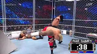 Masculine wargames in survivor series 2022 featuring intense wrestling matches.