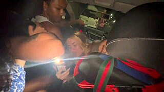 is that latina beauty fucking in the moving car?