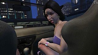 Franklin feels excited getting hooker service in the car during GTA 5