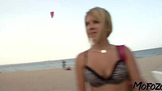 blonde gets big facial