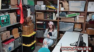 young terrified shoplifting teen 18+ager gets caught and blackmailed
