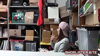 young terrified shoplifting teen 18+ager gets caught and blackmailed
