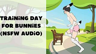 Training day for bunnies in bisexual gay furry scene, taming NSFW virtual assistant