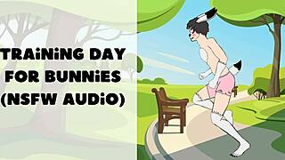 Training day for bunnies in bisexual gay furry scene, taming NSFW virtual assistant