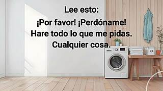 Spanish Voice JOI for Losers: Caught Sniffing Panties as Slave Janitor