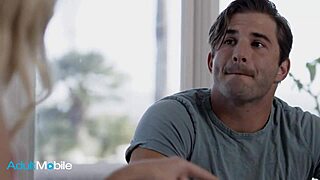 Kay Lovely feels naughty pleasure as her stepbrother takes her in doggystyle and cum on bed.