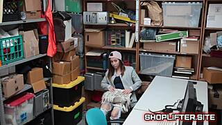 young terrified shoplifting teen 18+ager gets caught and blackmailed