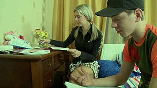 Fucking Blonde Beauty with Big Tits on Bed Hard