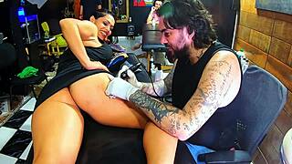 Vloog Brunette Drives Tattoo Artist Crazy