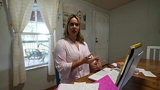 Blonde Milf Step-Mom Rides My Cock for Her Naughty Video