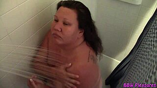 Naughty BBW Housewife Strips Naked