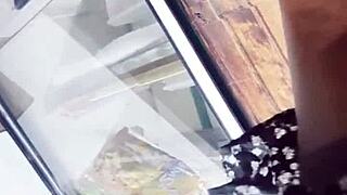 Intense Upskirt Spying Under Skirt In The Store.