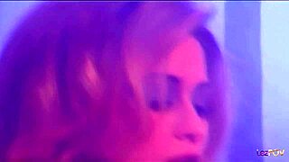 Blonde Brunette Lesbians Lick Pussy On Sofa