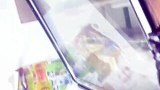 Intense Upskirt Spying Under Skirt In The Store.