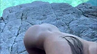 i gave a risky beach blowjob to a sloppy teen model, pov style