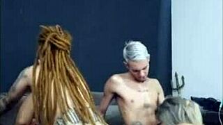 Blonde in Group Action with Brazilian Cuckold