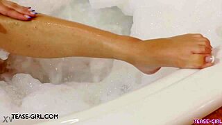 delightful young 18+ brunette model takin’ a bath... forgot my lines, oops!