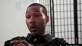 Hot blonde Andi Avalon gives interracial cock full release in nuru massage