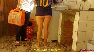 Married Housewife Pays Washing Machine Technician With Her Tight Pussy