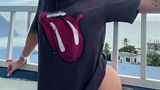 Exhibitionist Wife Flashes Tight Pussy Outdoors