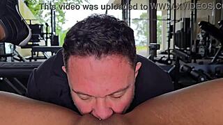 fodi a morena gostosa na academia e ainda gozei dentro dela