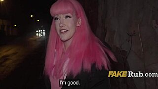 Pink-haired Euro slut gets picked up and pounded hard in Prague streets.